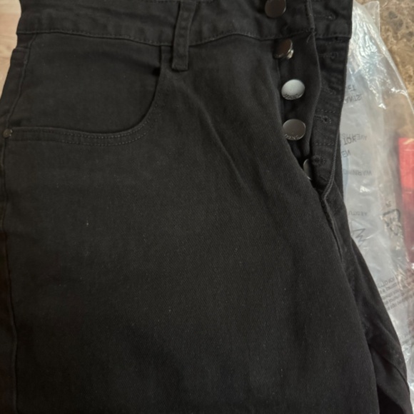 Blue or Black Denim Straight Leg Women's Jeans - Size M, 28in. Inseam - Picture 5 of 6